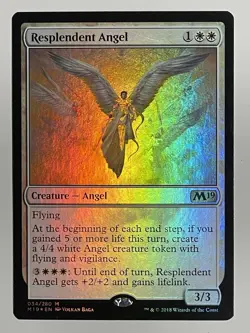 MTG Magic FOIL Resplendent Angel Core Set 2019 M19 NM - Image 1