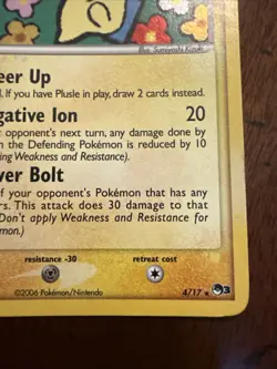 Minun Pokemon TCG “POP Series 3” Rare Holo #4/17 PROMO LP - Image 5