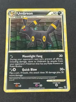 Pokemon Umbreon 10/90 Undaunted HGSS Holo Rare - Image 1