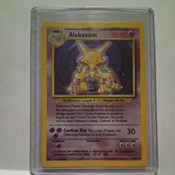 Alakazam 1/102 Holo Rare Base Set Pokemon - Image 1
