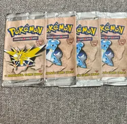 Vintage Pokemon Fossil Booster Packs - Wrapper Only - Open No Cards - Image 1
