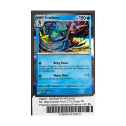 Pokemon ME: Mega Evolution Promo Inteleon - 002 [Staff] (P) #002 (Holo) NM - Image 1