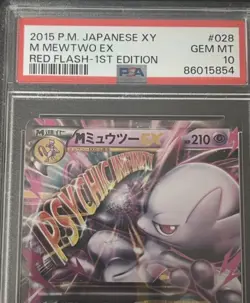 Mega Mewtwo ex PSA 10 - 028/059 XY6 1st Edition Red Flash - Pokemon (Japanese) - Image 1