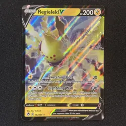 Regieleki V Holo Ultra Rare 057/195 - Silver Tempest 2022 Pokemon TCG Near Min - Image 1