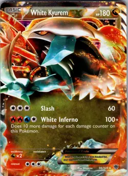White Kyurem EX Ultra Rare Plasma Storm 96/135 NM - Pokemon TCG - Image 1