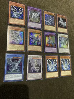 Blue-Eyes White Dragon Yu Gi oh Card Lot 12 Cards - Image 1