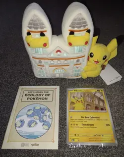 Pokemon Natural History Museum Pikachu at the Museum Promo Card, Plush & Ecology - Image 1