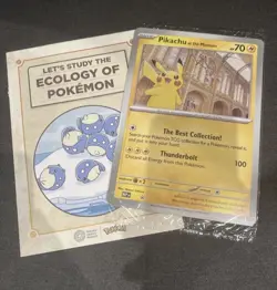 Pokemon Natural History Museum Pikachu at the Museum Promo Card, Plush & Ecology - Image 2