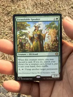 Magic: The Gathering Formidable Speaker Creature Rare ECL 0176 Green Card - Image 1