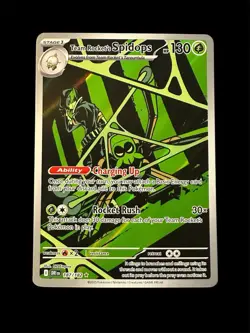Pokemon TCG Team Rockets Spidops Card 187/182 Destined Rivals - Image 1