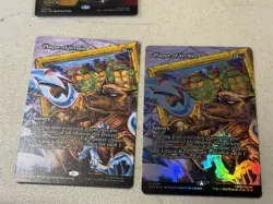 2 x mtg borderless Plague of Vermin, 1 is foil, TMNT eternal, unplayed - Image 1