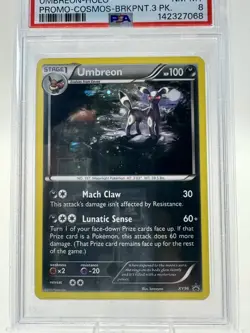 Pokemon - Umbreon XY Black Star Promo 3 Pack Blisters - Cosmos #XY96 PSA 8 - Image 2