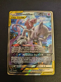 Pokemon TCG Mewtwo and Mew GX Sun & Moon Holo Promo Card #SM191 MINT - Image 1
