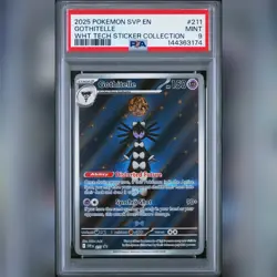 GOTHITELLE #211 2025 POKEMON SVP EN WHITE TECH STICKER BLACK STAR PROMO PSA 9 - Image 1