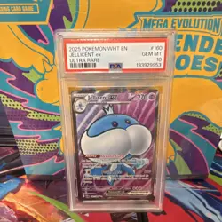 Pokemon Jellicent ex Sv: White Flare Ultra Rare Holo PSA 10 160/086 EX Card 2025 - Image 1