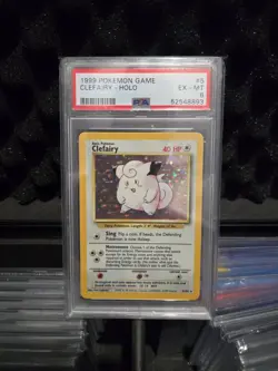 Pokemon Base Set 1999 Clefairy Holo PSA EX-MT 6 5/102 - Image 1