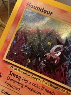 Houndour Neo Discovery Holo Rare Pokemon Card 5/75 WOTC Vintage LP Clean Swirl - Image 3