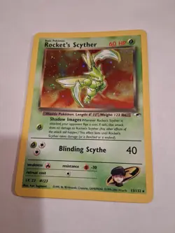 Rocket’s Scyther 13/132 Gym Heroes Unlimited Vintage Rare Holo Pokemon TCG - NM - Image 1