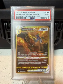 PSA 9 MINT Origin Forme Dialga VSTAR Crown Zenith Galarian Gallery GG68/GG70 - Image 1