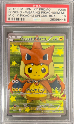 Pokemon Japanese XY Promo 208/XY-P Poncho Wearing Pikachu Charizard PSA 10 - Image 1