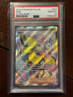 Pokemon Paldea Evolved Iono 254/193 Full Art Holo PSA 10 - Image 1