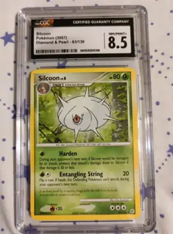 Silicoon Pokemon Card-CGC Graded Slab-2007 Diamond&Pearl Vintage-NM+ 8.5-63/180 - Image 1