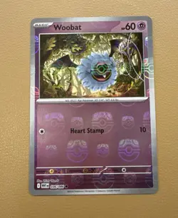 Woobat 036/086 SV: White Flare Master Ball Pattern Holo Pokemon TCG - Image 1