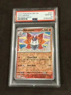 PSA 10 Pokemon Obsidian Flames Volcarona Reverse Holo 041/197 2023 Graded - Image 1