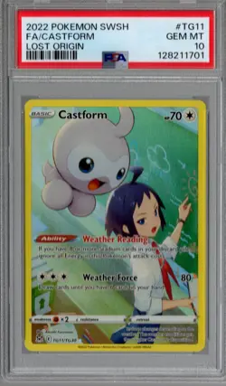 2022 Pokemon SWSH Lost Origin Castform Trainer Gallery #TG11/TG30 PSA 10 - Image 1