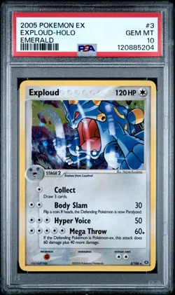 2005 POKEMON EX EMERALD #3 EXPLOUD-HOLO PSA 10 - Image 1