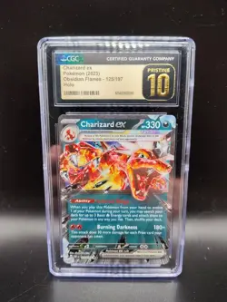 Pokemon Charizard ex Holo Rare 2023 Obsidian Flames 125/197 CGC Pristine 10 - Image 1