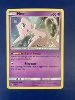 Mew SM215 Sun & Moon 2019 Cosmos Holo Rare Black Star Promo Pokemon TCG NM - Image 1