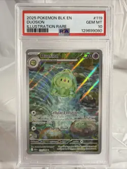 2025 Pokemon SV: BLK EN-Black Bolt #119/086 Duosion PSA 10 - Image 1