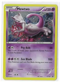 Mewtwo XY101 Black Star Promo Holo XY Pokemon TCG Card NM - Image 1