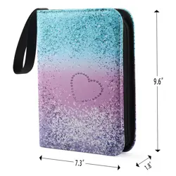 4 Pocket Trading Card Binder for 400 Cards, Abstract Rainbow Pattern - Image 2
