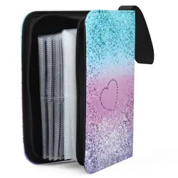4 Pocket Trading Card Binder for 400 Cards, Abstract Rainbow Pattern - Image 3