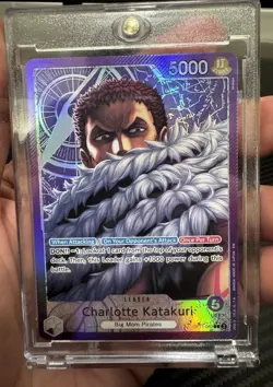Bandai Charlotte Katakuri Leader Holo One Piece Card OP11-062 - Image 1