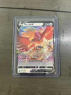 Ho-Oh V 140/195 Full Art Ultra Rare Mint Silver Tempest Pokemon TCG Card - Image 3