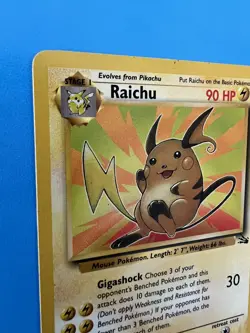 Pokemon TCG Card Raichu Non Holo - 29/62 Fossil Rare - Image 3
