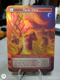 Flame Wave Sorcery Contested Realm Beta Foil Card N/M Condition - Image 1