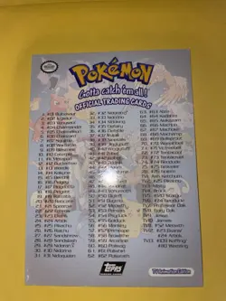 Pokemon Checklist Foil 1999 Topps TV Animation Edition Pokemon Card - Image 3