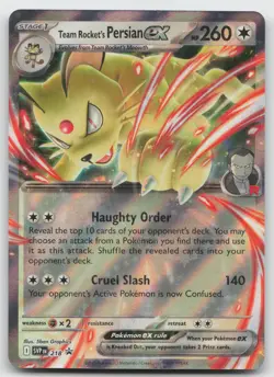 Team Rocket's Persian ex - Promo Holo SV: Scarlet & Violet Promo Cards SVP218 NM - Image 1