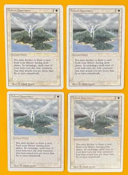 MTG ISLAND SANCTUARY (x4) Revised (OldManMTG 011-378) - Image 1