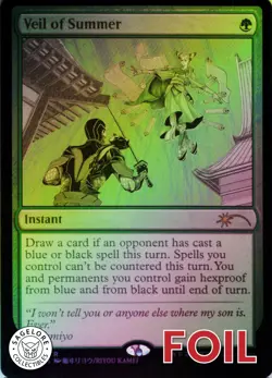 MTG Veil of Summer (1024) | NM Foil | Secret Lair Kamigawa: the Manga {SLD} - Image 1