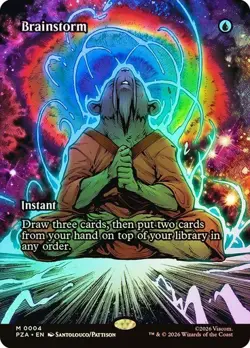 NM Borderless Foil Brainstorm, MTG, TMNT, Magic the Gathering, 4 - Image 1