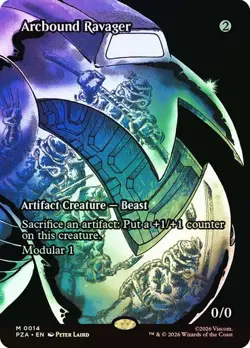 NM Borderless Foil Arcbound Ravager, MTG, TMNT, Magic the Gathering, 14 - Image 1