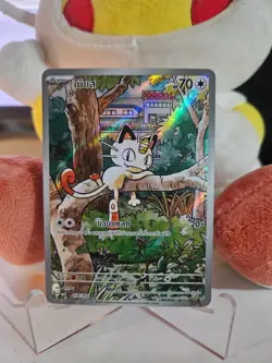 MINT Pokemon Meowth 118/103 AR - Phantasmal Flames - MA2 T -Thai - Image 1
