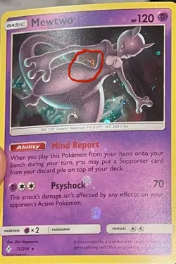 Pokemon Mewtwo 75/214 Cosmos HOLO BLEED ERROR (Costco Exclusive) HD GALAXY SWIRL - Image 5