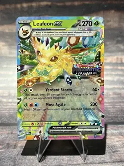 Pokemon TCG Leafeon EX 006/131 STAMPED PROMO Card Prismatic Evolutions Near Mint - Image 1