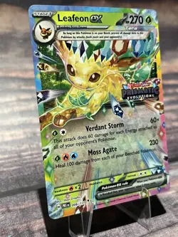 Pokemon TCG Leafeon EX 006/131 STAMPED PROMO Card Prismatic Evolutions Near Mint - Image 2